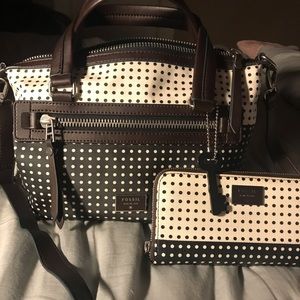 Genuine Fossil bag and matching wallet